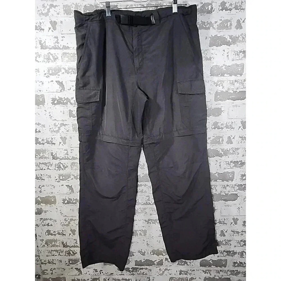 Eddie Bauer Travex Cargo Pants Size XL Gray Convertible Hiking‎ - Picture 1 of 14